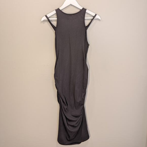 Evereve + Michael Stars Dress Double Strap Ruched Bodycon Easy Style - Size L - Picture 2 of 7